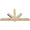 Ekena Millwork Kennewick Rough Sawn Timber Gable Bracket, Douglas Fir, 60"W x 32"H x 4"D x 4"F, 13/12 Pitch GBW060X32X0404KEN00RDF - alternate 3